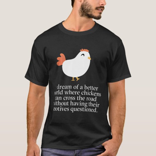 Warum überquerte das Huhn die sonnigen Motive der  T-Shirt (Vorderseite)