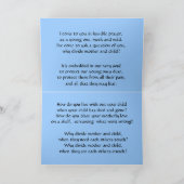 WARUM UNTERTEILT MUTTER UND KIND? Beileid-Karte Karte (Innenseite)