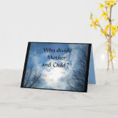 WARUM UNTERTEILT MUTTER UND KIND? Beileid-Karte Karte (Gelbe Blume)