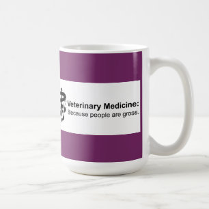 Warum Veterinärmedizin? 15 Unze. Pinkfarbene Kaffeetasse