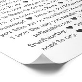 Warum wir dich Liebe machen | Benutzerdefinierte F Poster (Ecke)