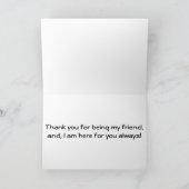 WARUM "WIR" "FREUNDE" SIND UND ICH BIN HIER FÜR "S KARTE (Innenseite)