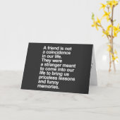 WARUM "WIR" "FREUNDE" SIND UND ICH BIN HIER FÜR "S KARTE (Gelbe Blume)