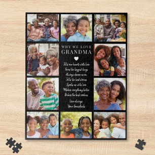 Warum wir Oma lieben Fotocollage Puzzle