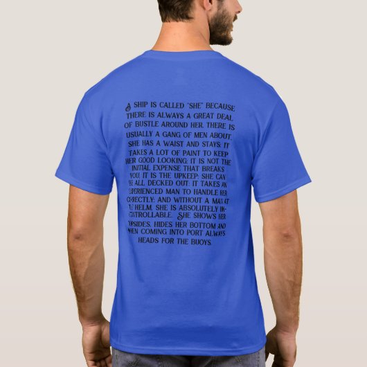 Warum wird ein Schiff als Sie bezeichnet? T-Shir T-Shirt (Rückseite)