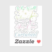 Warum zu Fuß gehen, wenn man Gymnastik kartragen k Aufkleber (Blatt)