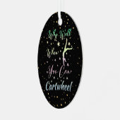 Warum zu Fuß gehen, wenn man Gymnastik kartragen k Ornament Aus Metall (Vorderseite links)