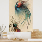 Warwick Goble das Mädchen und den Vogel des Paradi Poster (Küche)