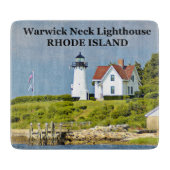 Warwick Neck Lighthouse Rhode Island Cutting Board Schneidebrett (Vorderseite)