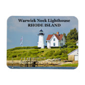 Warwick Neck Lighthouse, Rhode Island Foto Magnet (Horizontal)
