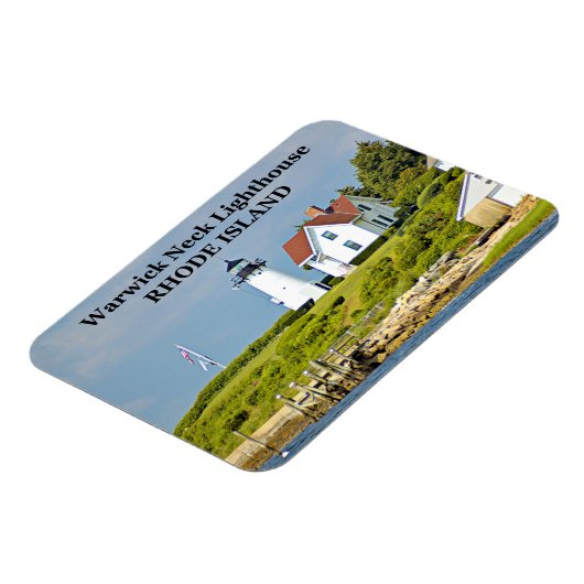 Warwick Neck Lighthouse, Rhode Island Foto Magnet (Linke Seite)