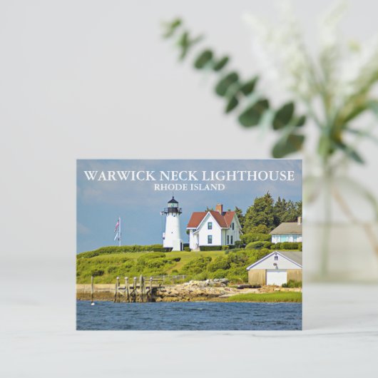 Warwick Neck Lighthouse, Rhode Island Postcard Postkarte (Stehend Vorderseite)