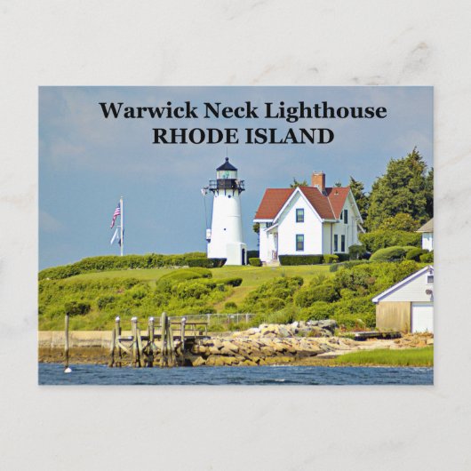 Warwick Neck Lighthouse, Rhode Island Postcard Postkarte (Vorderseite)