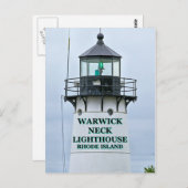 Warwick Neck Lighthouse, Rhode Island Postcard Postkarte (Vorne/Hinten)