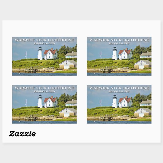 Warwick Neck Lighthouse, Rhode Island Stickers (Blatt)