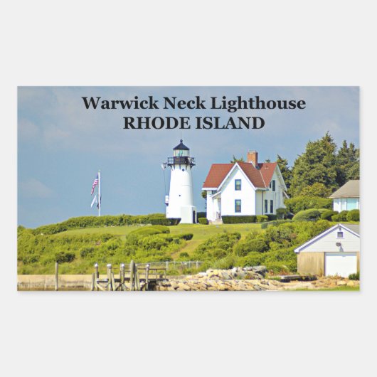 Warwick Neck Lighthouse, Rhode Island Stickers (Vorderseite)