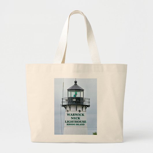 Warwick Neck Lighthouse, Rhode Island Tote Bag Jumbo Stoffbeutel (Vorne)