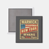 Warwick Ny Hier beginnt meine Geschichte Magnet (Vorderseite/Rückseite)