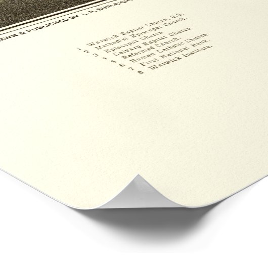 Warwick, NY Panoramic Map - 1887 Poster (Ecke)