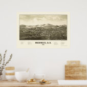 Warwick, NY Panoramic Map - 1887 Poster (Küche)