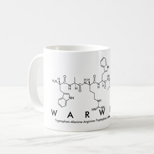 Warwick Peptidname Tasse (Vorderseite Links)
