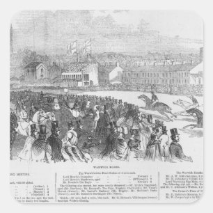 Warwick Races von 'The Illustriert London Quadratischer Aufkleber