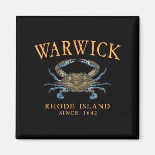 Warwick Rhode Island Crab Town Seit 1642 Orange Magnet
