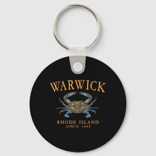 Warwick Rhode Island Crab Town Seit 1642 Orange Schlüsselanhänger