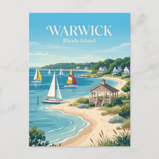 Warwick, Rhode Island Postkarte (Vorderseite)