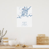 Warwick RI Wedding Modern Guest Book Poster (Küche)