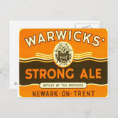 Warwick Strong Ale Postkarte (Vorne/Hinten)