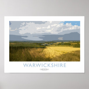 Warwickshire-Eisenbahn-Plakat Poster