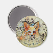 Wary Fox Kindness Matters Magnet (Vorderseite/Rückseite)