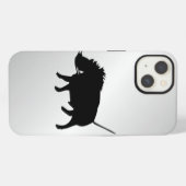 Warzen-Wildschwein Silber iPhone Hülle (Rückseite (Horizontal))