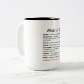 Was 2 ist+2? Lustige Cpa Zweifarbige Tasse (Vorderseite Links)