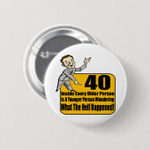 Was 40. Geburtstags-Geschenke geschah Button (Vorne & Hinten)
