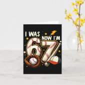 Was 6 7 birthday boy baseball funny 6 7 meme kids karte (Gelbe Blume)