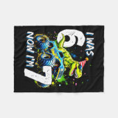 Was 6 Now I'm 7 Year Old Birthday 67 Monster Truck Fleecedecke (Vorderseite (Horizontal))