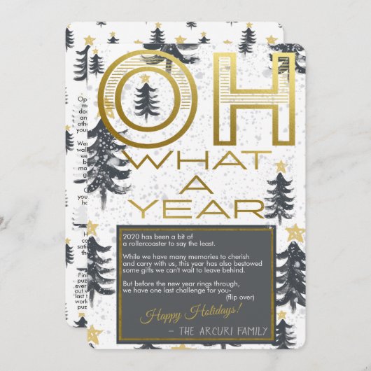 Was A Year Wonderland Quarantine Bingo Weihnachten (Vorne/Hinten)