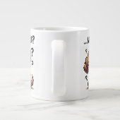"...was?" Adorable verwirrte Cartoon-Welpe Jumbo-Tasse (Rückseite)