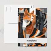 Was also? Arrogant-Posh-Katze Postkarte (Vorne/Hinten)