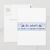 Was also? Das ist mir egal. Postkarte (Vorne/Hinten)