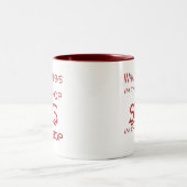 Was am Geschäft geschieht Zweifarbige Tasse (Mittel)