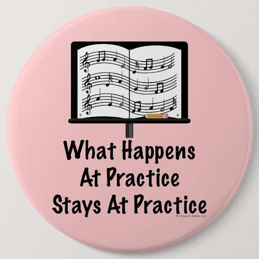 Was am Praxis-Rosa-Knopf geschieht Button (Vorderseite)