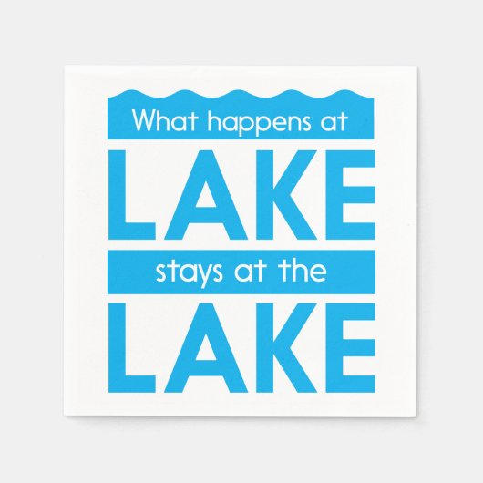 Was am See passiert Bleibe am See Serviette (Vorderseite)