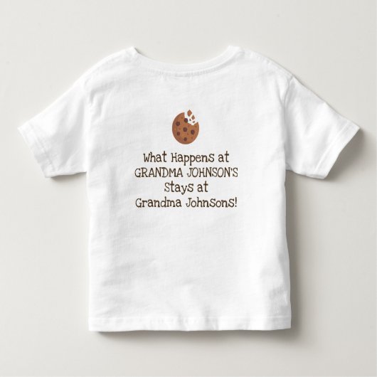 Was an der Großmutter geschieht, bleibe an den Kleinkind T-shirt (Rückseite)