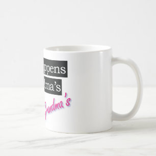 Was an der Großmutter geschieht Kaffeetasse