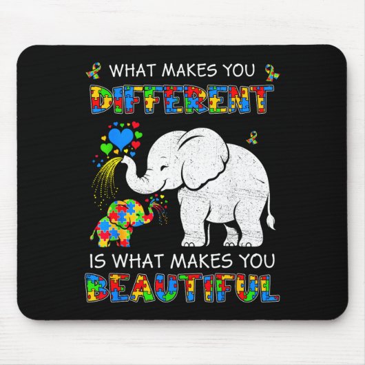 Was anders schön macht, Autismus-Bewusstsein Mousepad (Vorne)