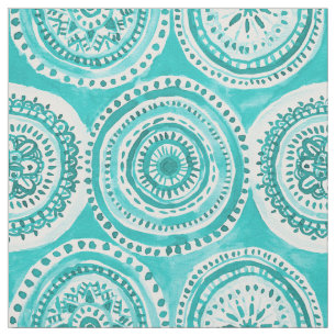 WAS Aqua-Mandala-Aquarell UMHERGEHT Stoff