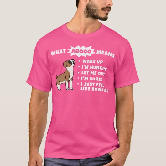Was Aroo bedeutet Boxer Dog T-Shirt (Vorderseite)